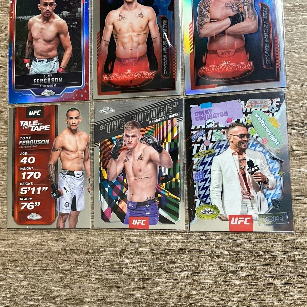 2025 Topps Chrome UFC (Lot of 8) Various Fighters Refractor Parallels Variety